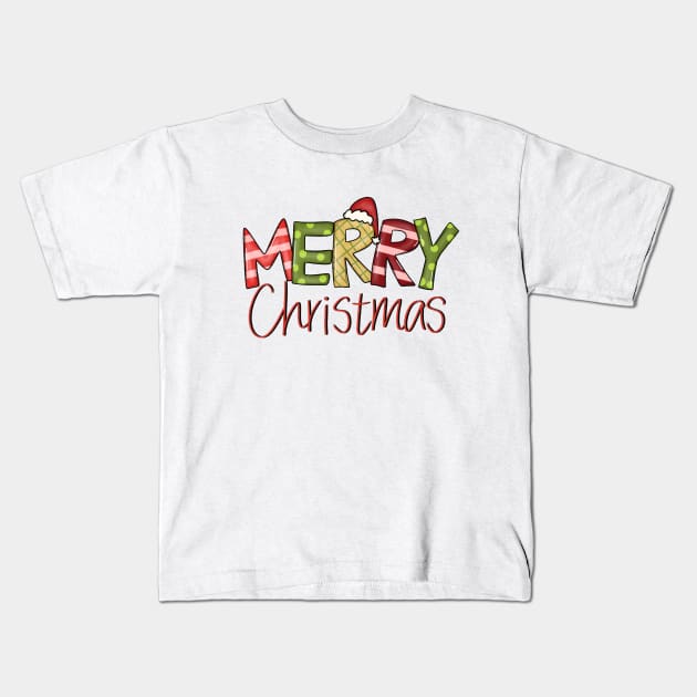 merry christmas Kids T-Shirt by ithacaplus